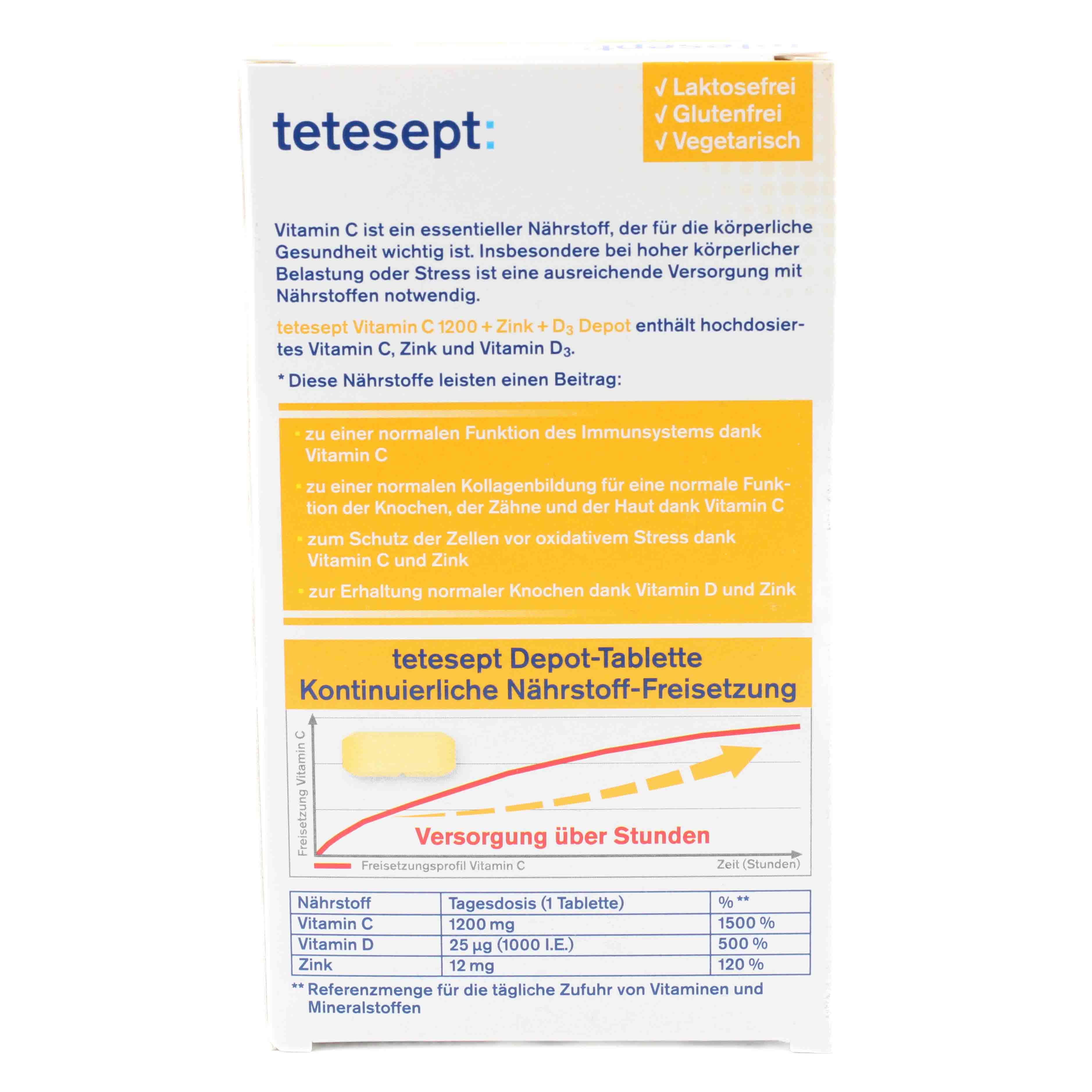 TETESEPT Vitamin C 1.200+Zink+D3 Depot Tabletten