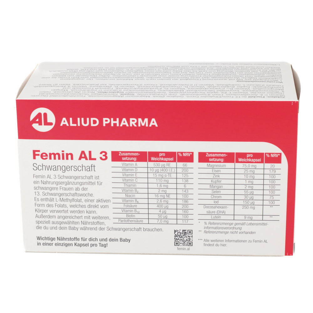 FEMIN AL 3 Schwangerschaft Weichkapseln (2x90 St)