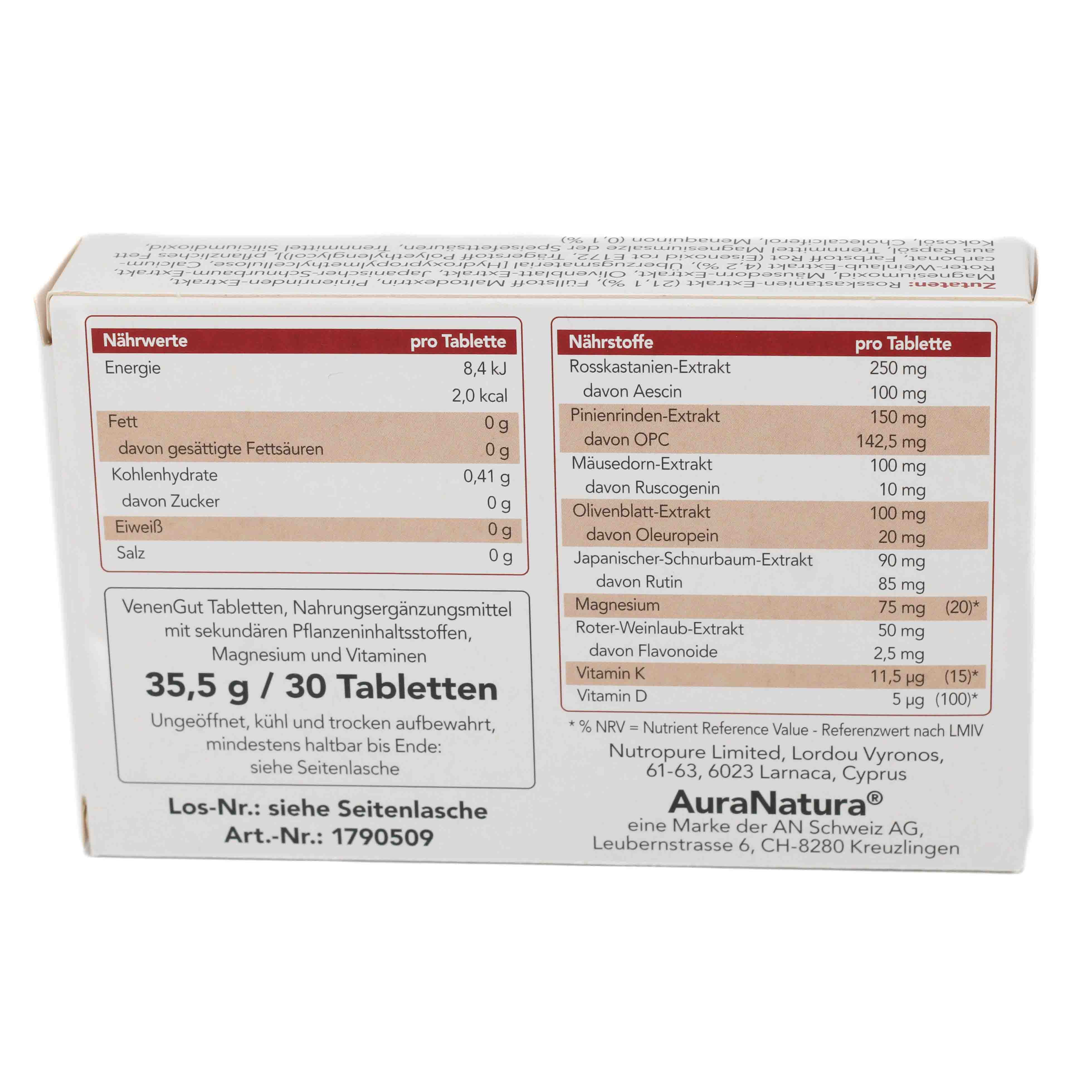AURANATURA VenenGut Tabletten