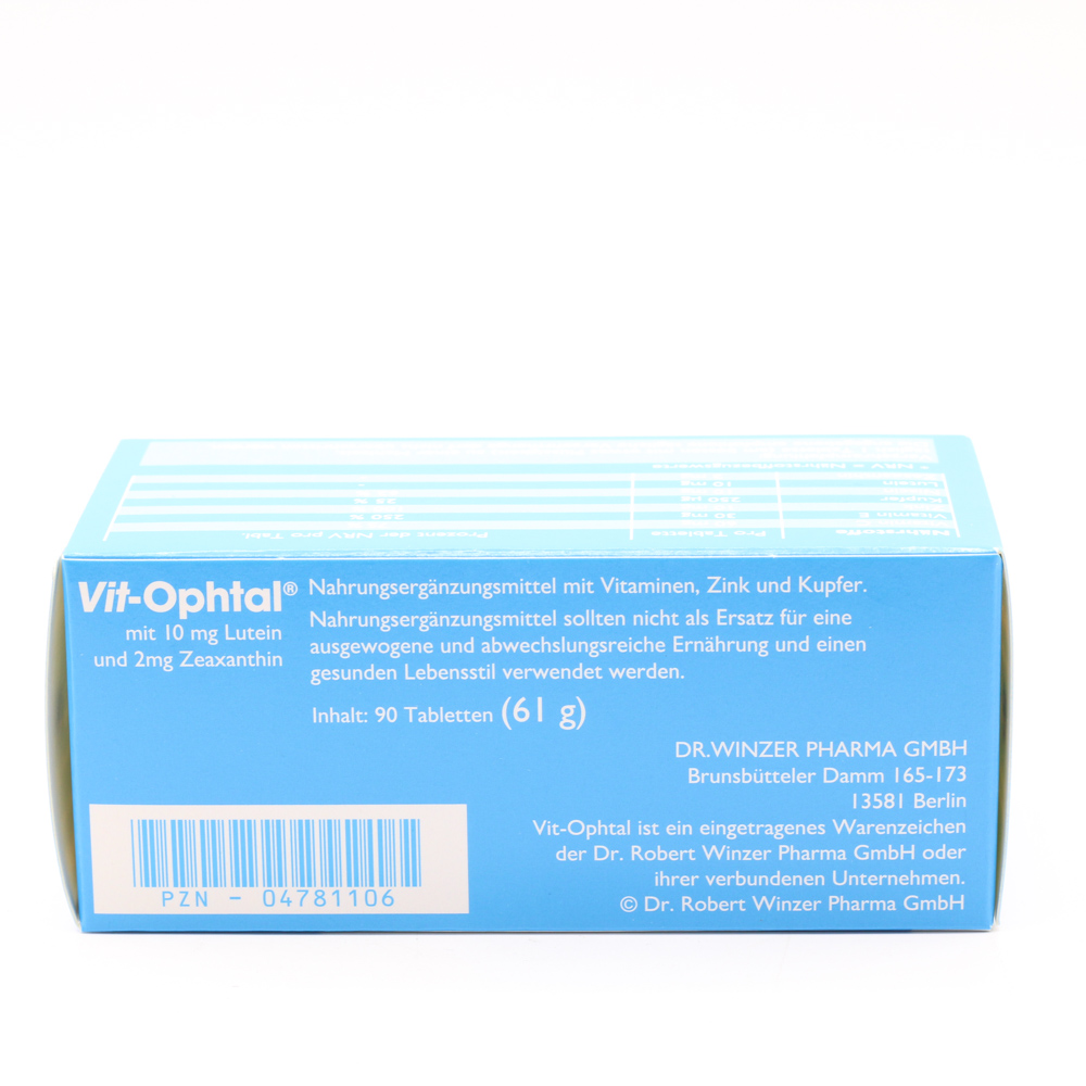 VIT OPHTAL mit 10 mg Lutein Tabletten