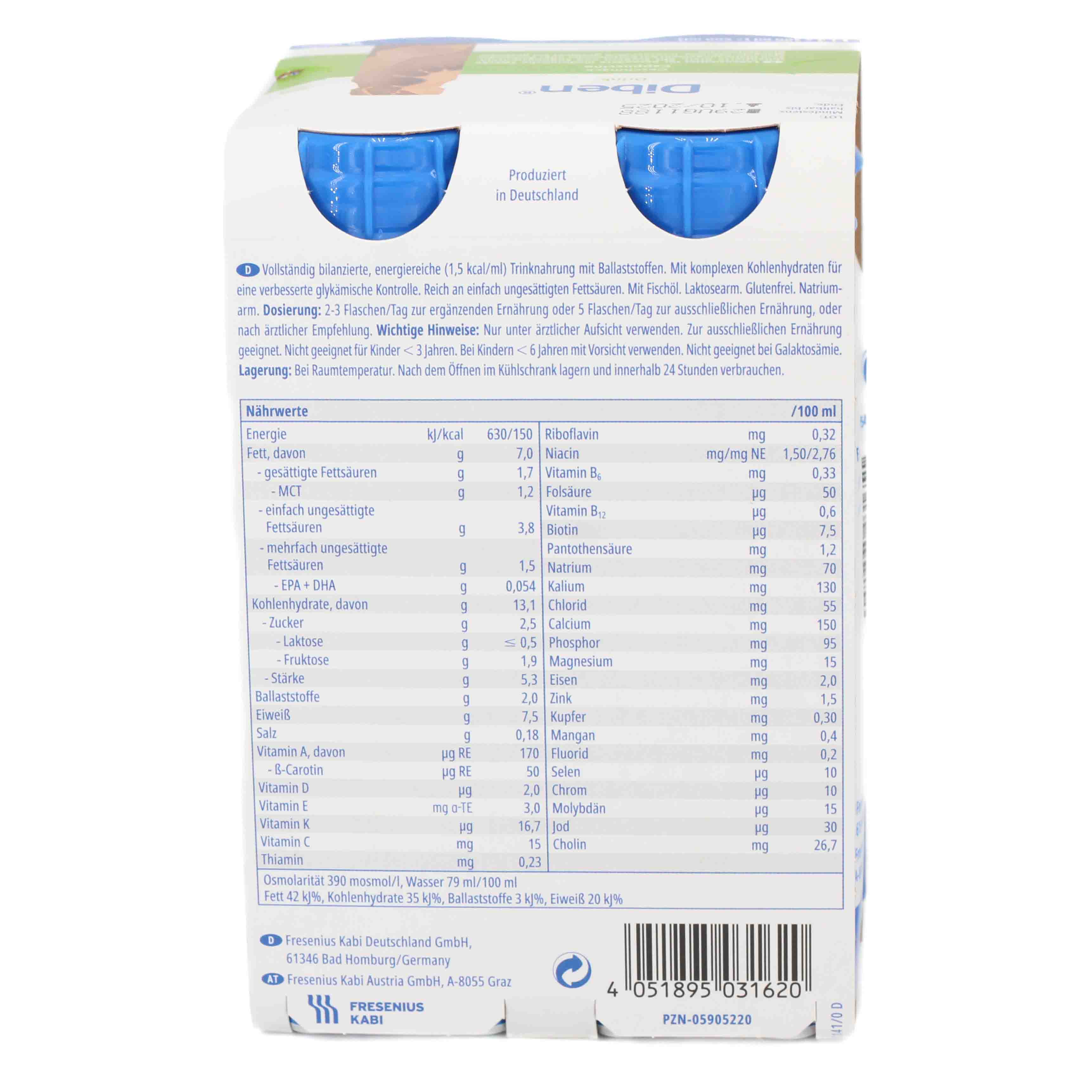 DIBEN DRINK Cappuccino 1.5 kcal/ml Trinkflasche