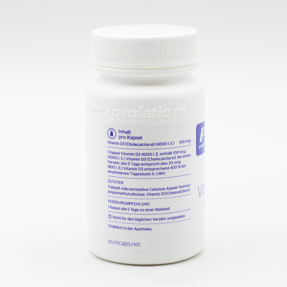 PURE ENCAPSULATIONS Vitamin D3 4000 I.E. Kapseln
