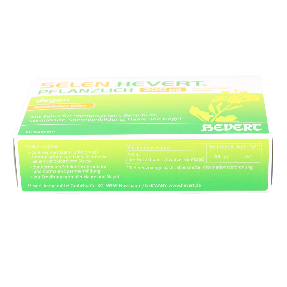 SELEN HEVERT pflanzlich 200 μg Kapseln