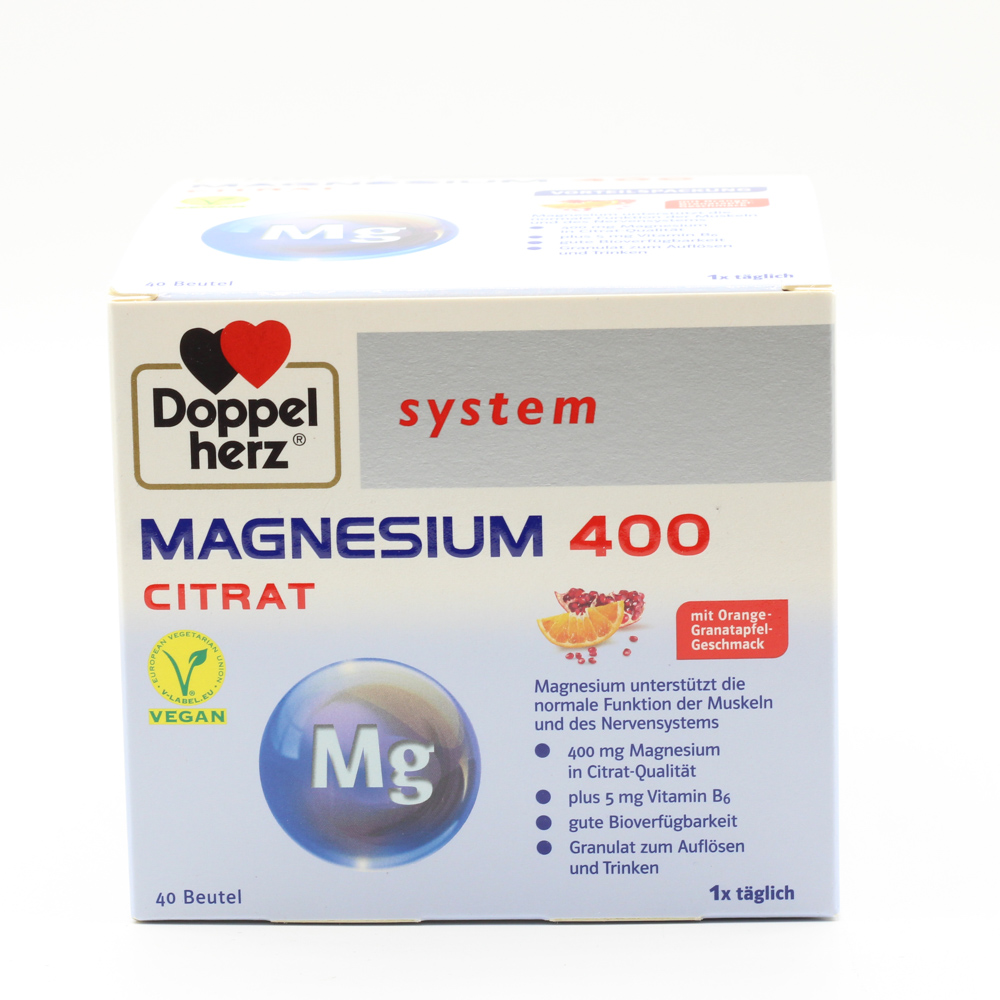DOPPELHERZ Magnesium 400 Citrat system Granulat