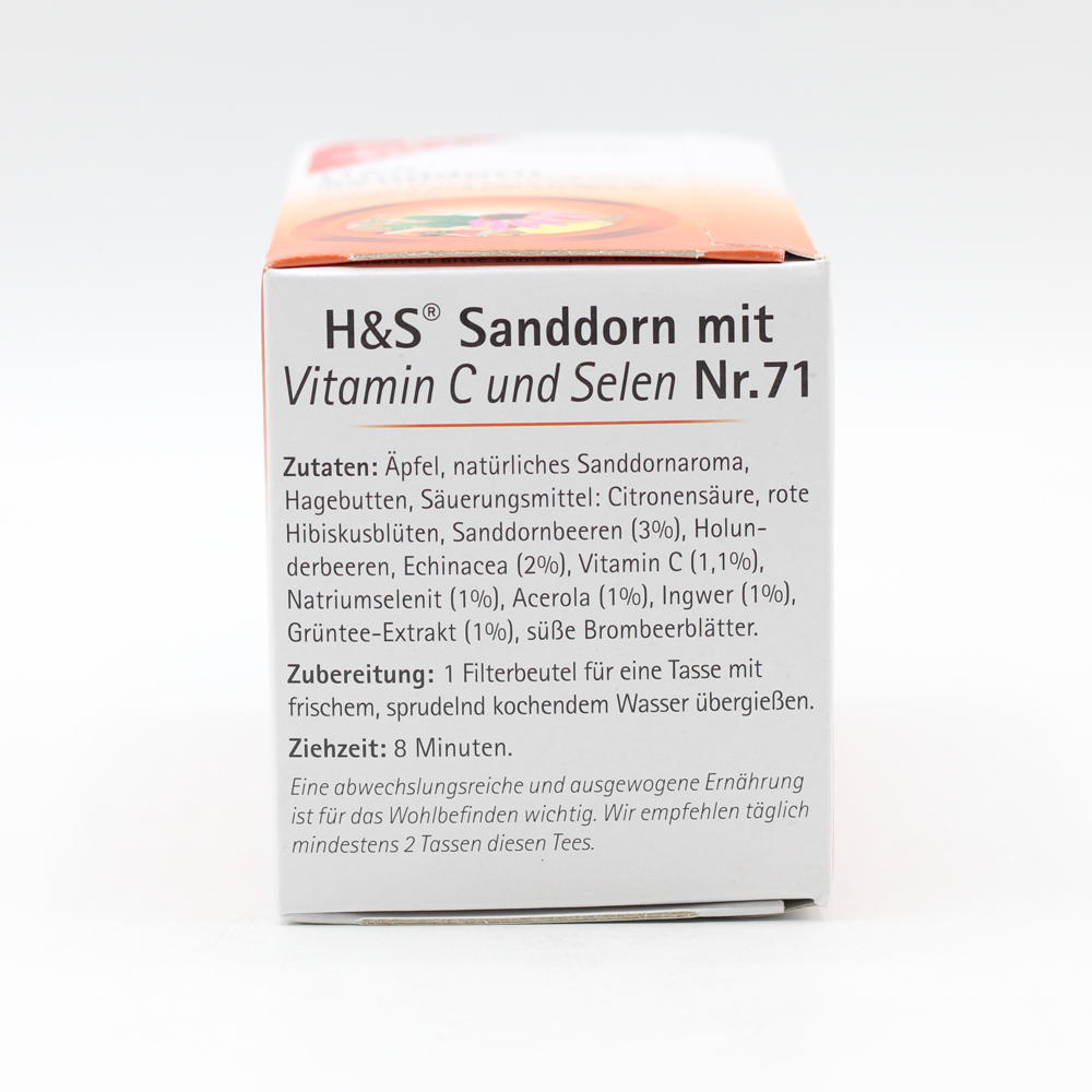 H&S Sanddorn m.Vitamin C und Selen Filterbeutel