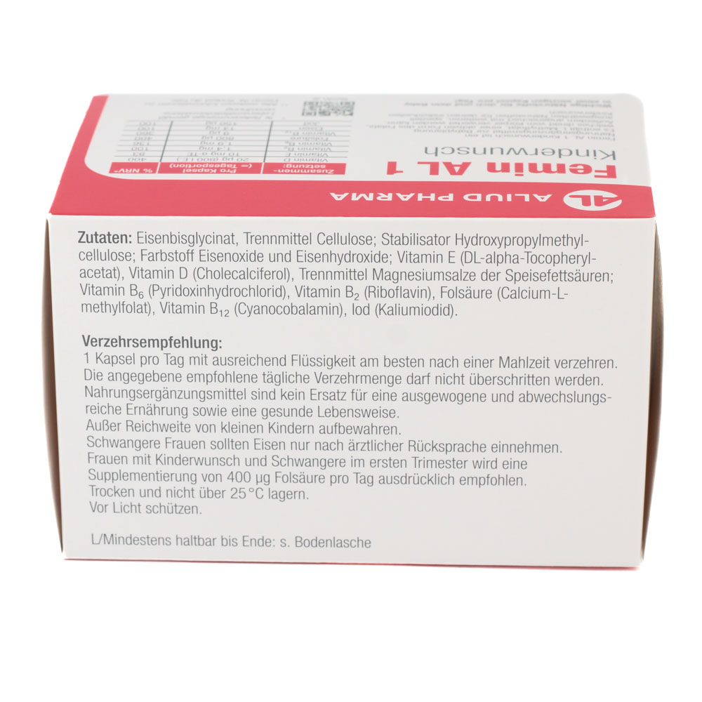 FEMIN AL 1 Kinderwunsch Hartkapseln (2x90 St)
