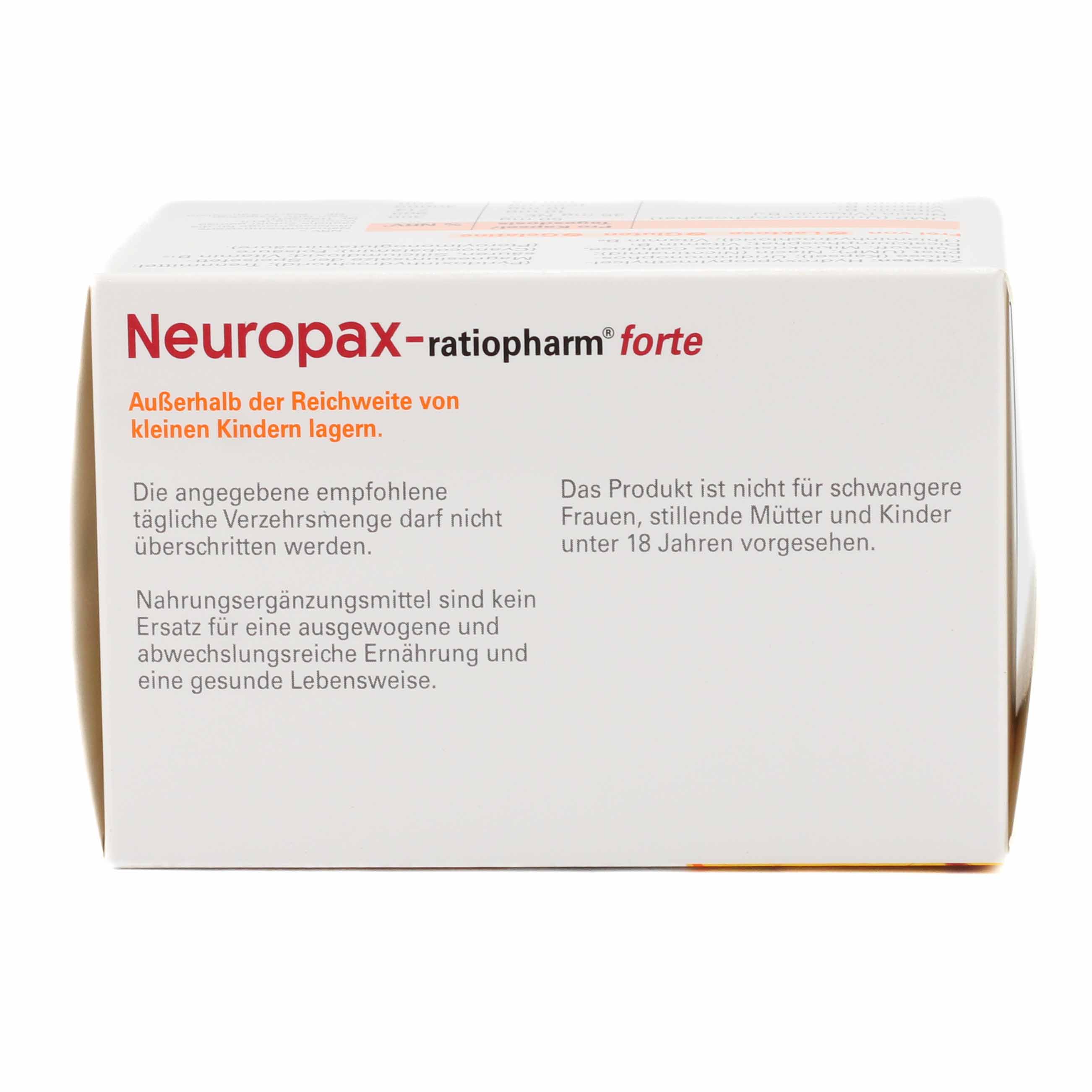 NEUROPAX-ratiopharm forte - Jetzt 20% Rabatt mit Code "ratiopharm20"