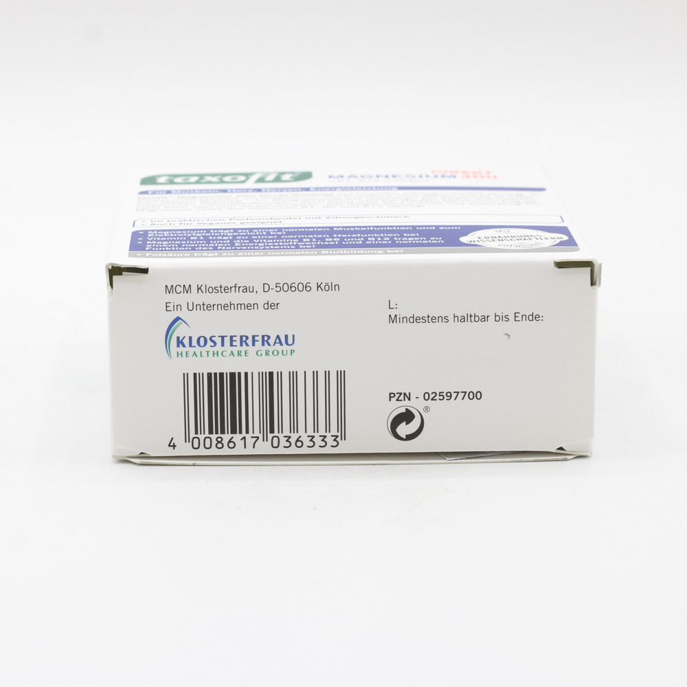 TAXOFIT Magnesium 400+B1+B6+B12+Folsäure 800 Gran. (3x20 St à 2g)