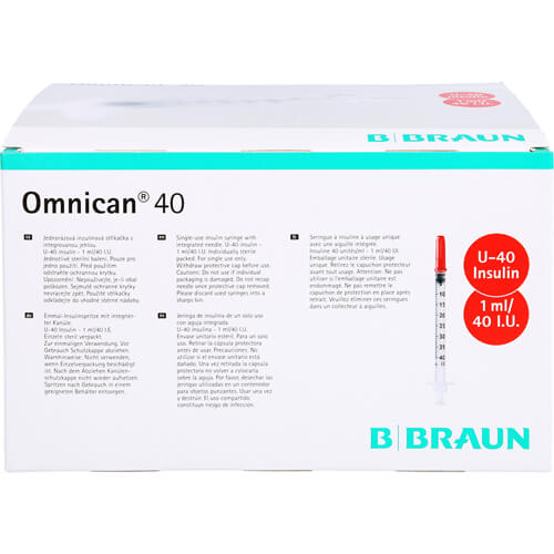 OMNICAN Insulinspr.1 ml U40 m.Kan.0,30x12 mm einz.
