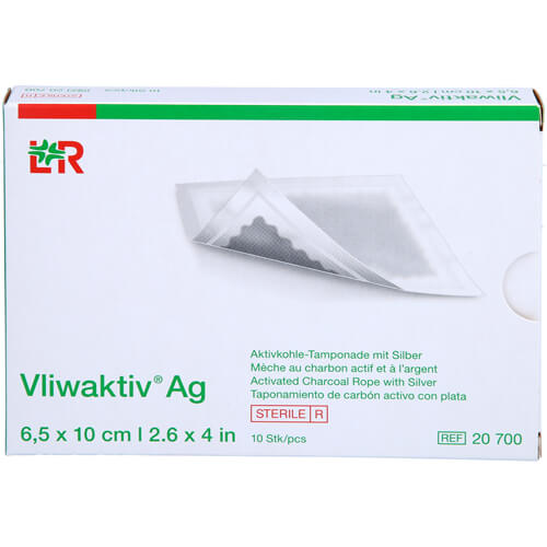VLIWAKTIV AG Aktivkohle Tampon.m.Silber 6,5x10 cm