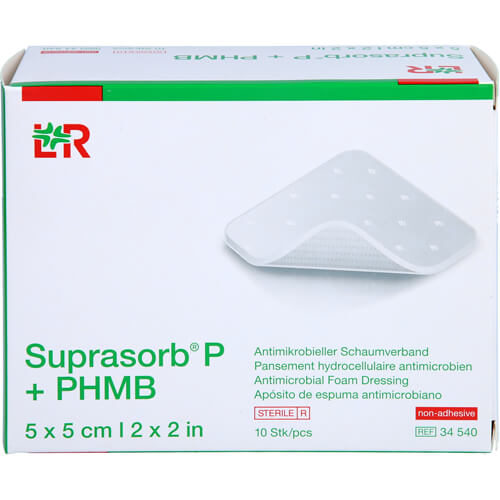SUPRASORB P+PHMB Schaumverband 5x5 cm
