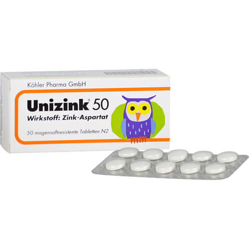 UNIZINK 50 magensaftresistente Tabletten