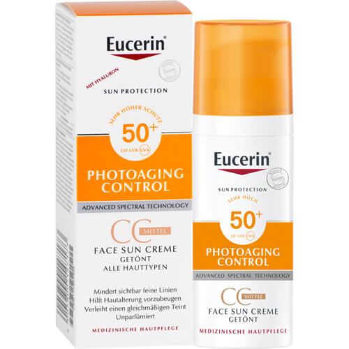 EUCERIN Sun CC Creme getönt mittel LSF 50+