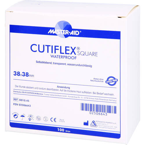 CUTIFLEX Folien-Pflaster square 38x38 mm MasterAid