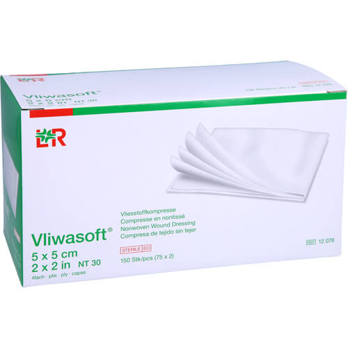 VLIWASOFT Vlieskompressen steril 5x5 cm 4l.