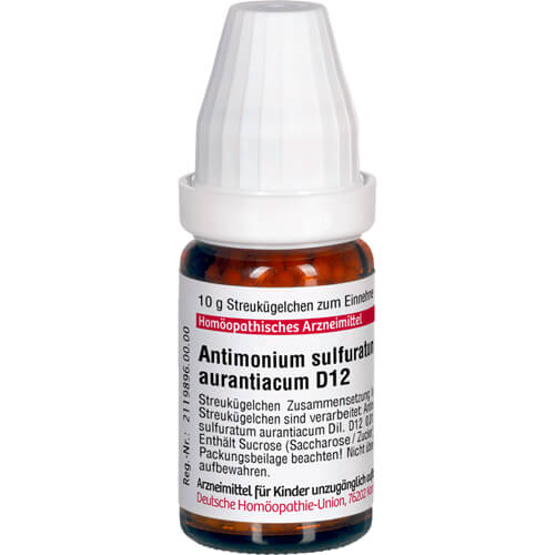 ANTIMONIUM SULFURATUM aurantiacum D 12 Globuli