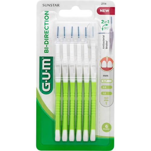 GUM BI-DIRECTION Interdentalb.0,7 mm grün
